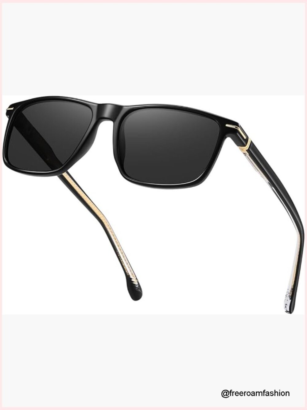 Polarized TR90 Square Sunglasses UV400 Lightweight Driving Shades